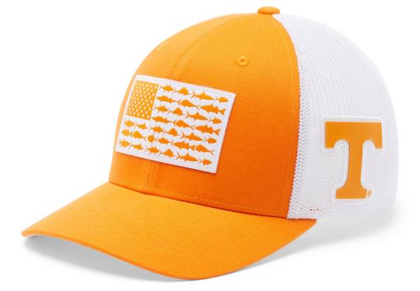 Columbia Men's Tennessee Volunteers Tennessee Orange PFG Fish Flag Mesh  Fitted Hat