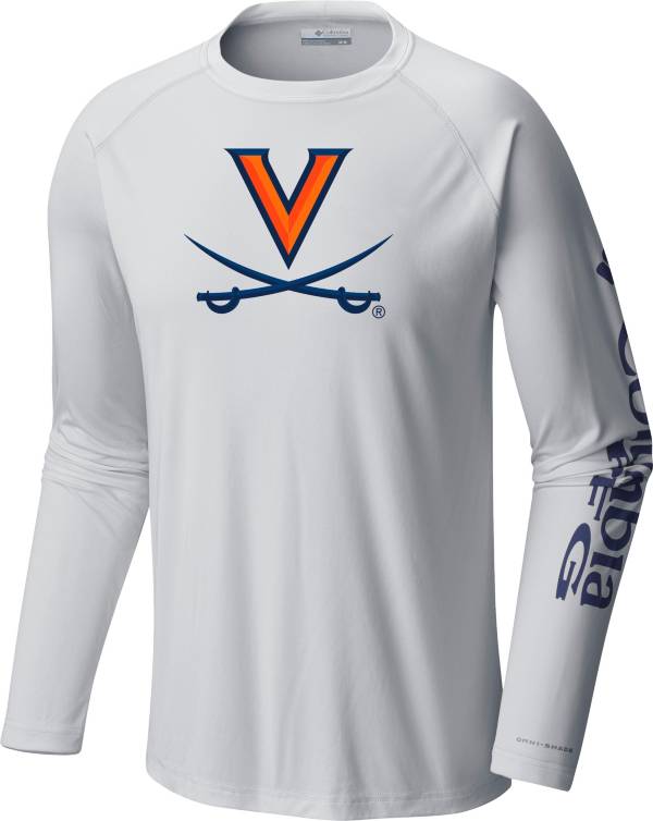 Columbia Men's Virginia Cavaliers Terminal Tackle Long Sleeve White T-Shirt