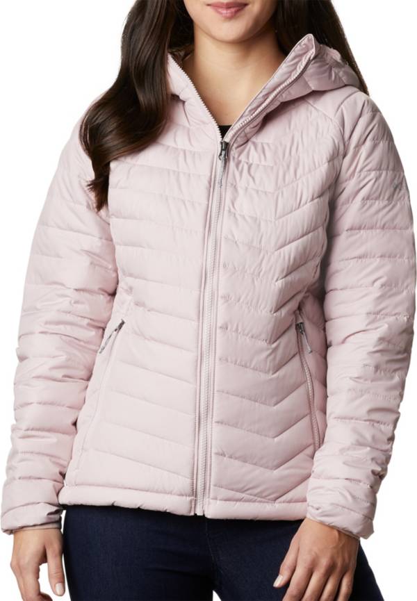 Columbia Womens Powder Lite Light Hooded Puffer Jacket Hi-Loft Synthetic Insulation, 