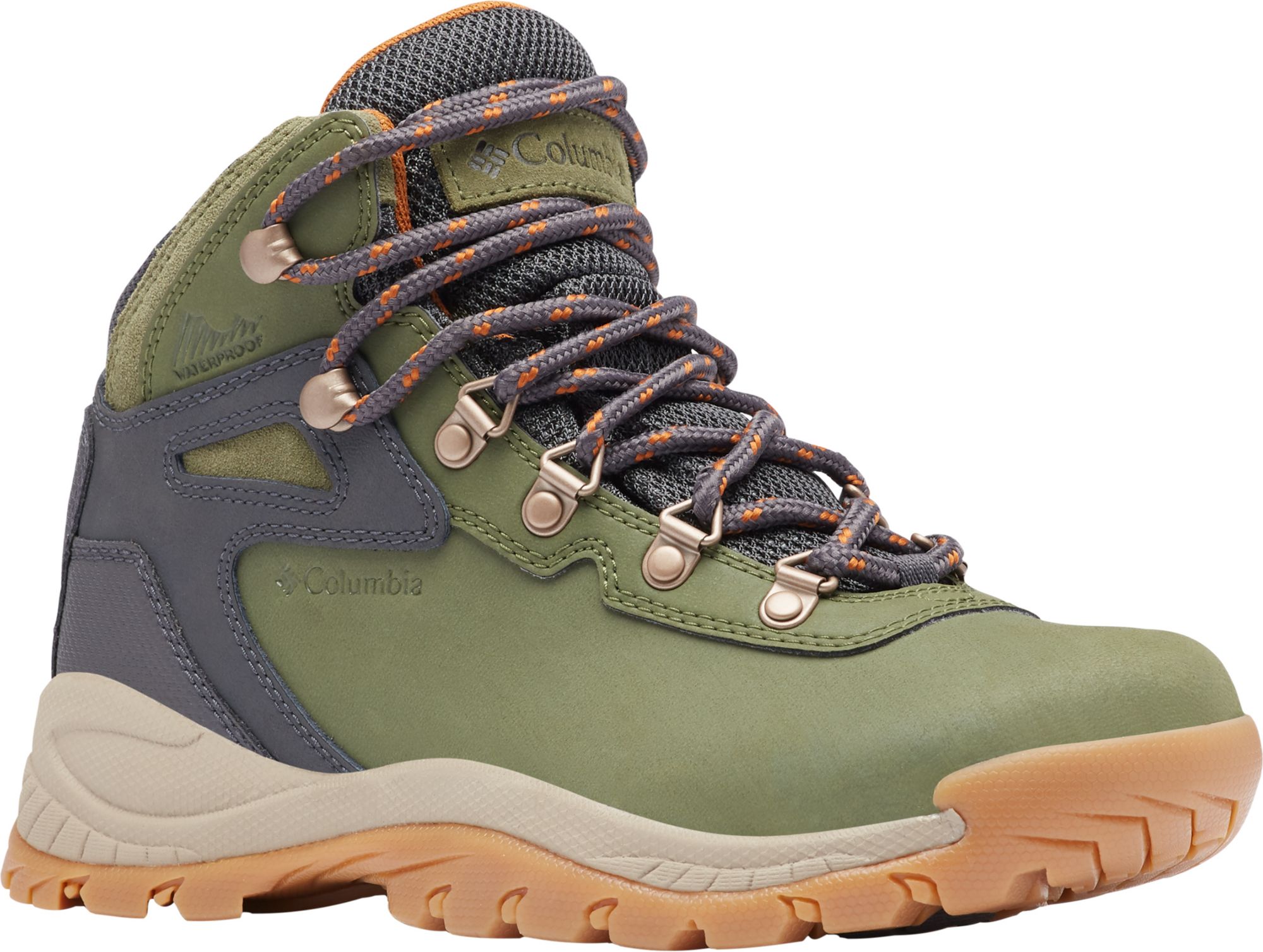 green hiking boots