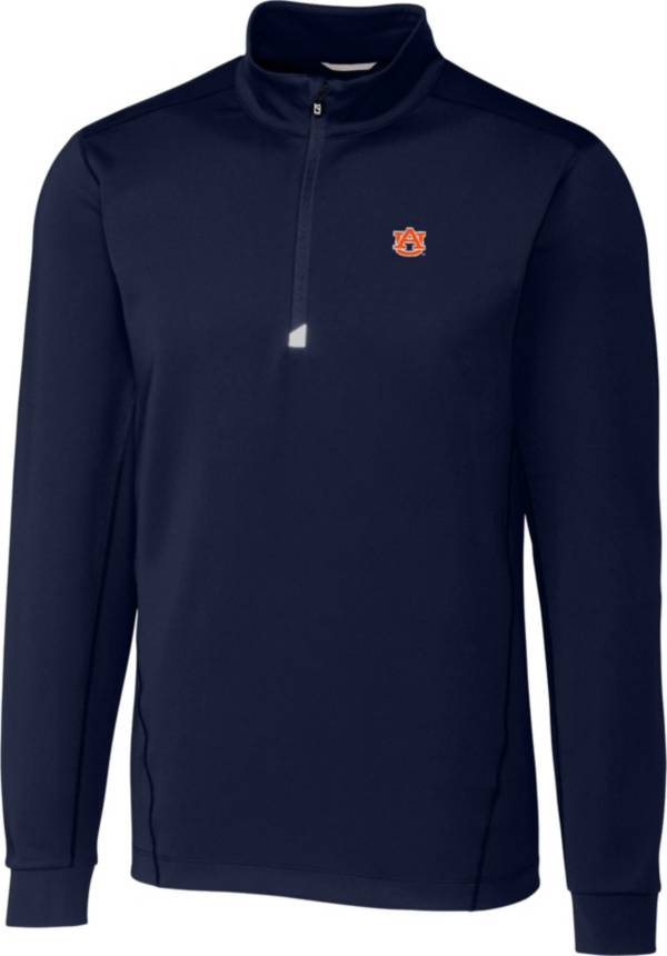 Cutter & Buck Men's Auburn Tigers Blue Traverse Half-Zip Shirt product image