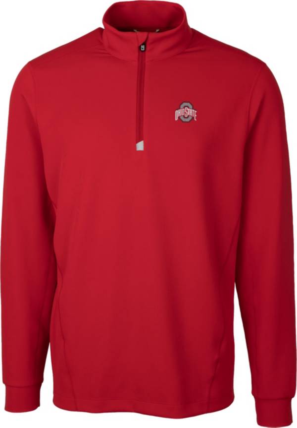 Cutter & Buck Men's Ohio State Buckeyes Scarlet Traverse HalfZip Shirt Dick's Sporting Goods