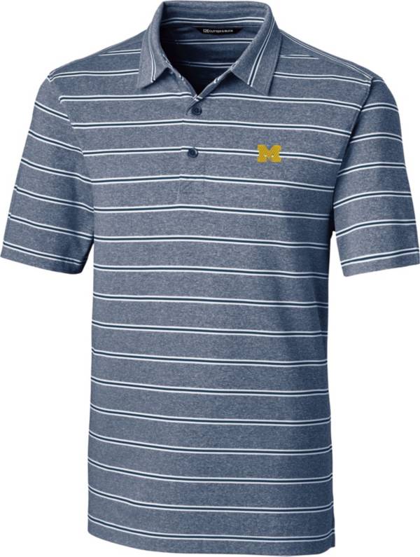 Cutter & Buck Men's Michigan Wolverines Blue Forge Polo product image