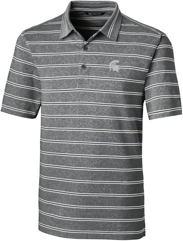 Cutter & Buck Men's Michigan State Spartans Forge Black Polo