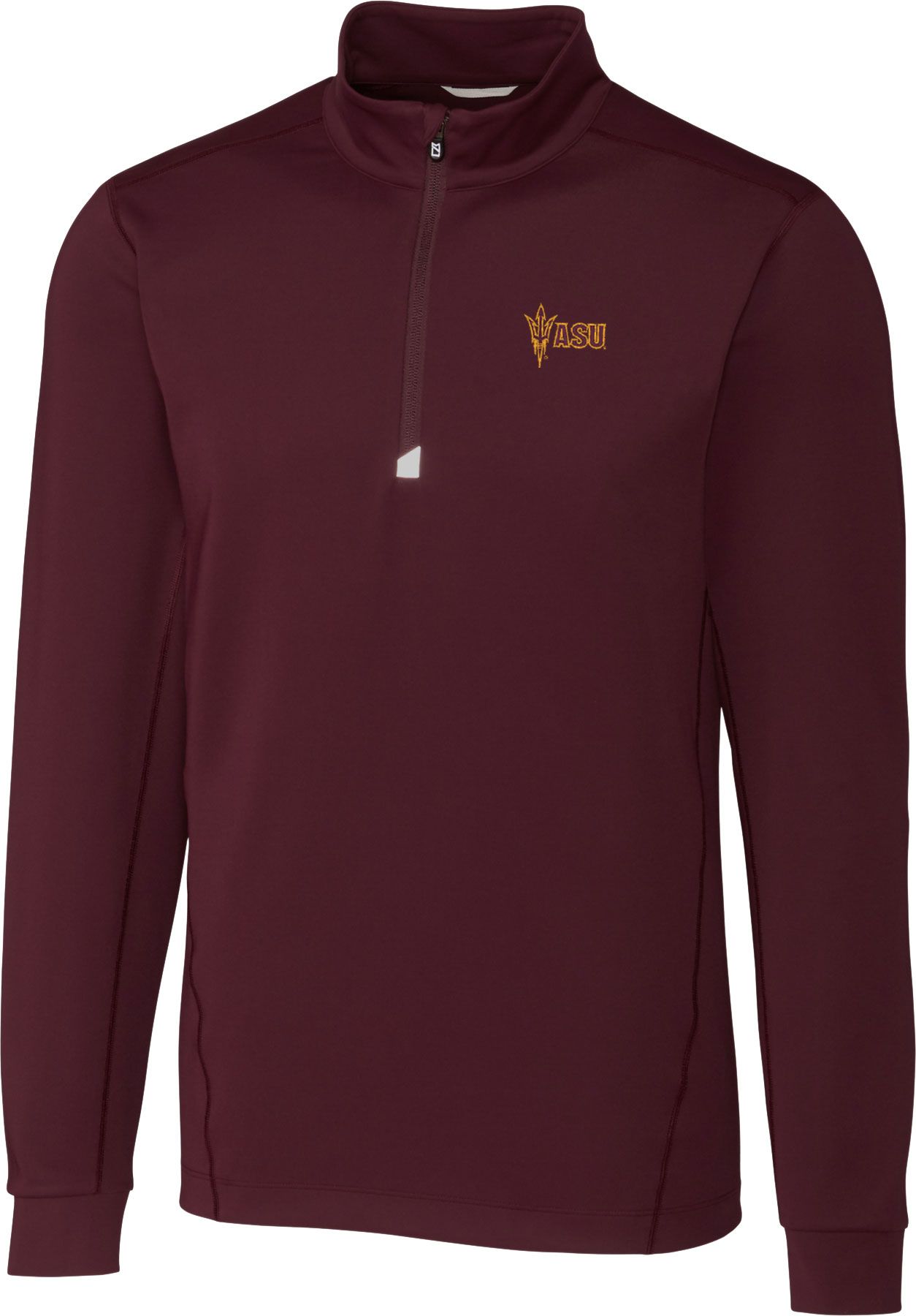 Cutter & Buck Men's Arizona State Sun Devils Maroon Traverse Half-Zip Shirt