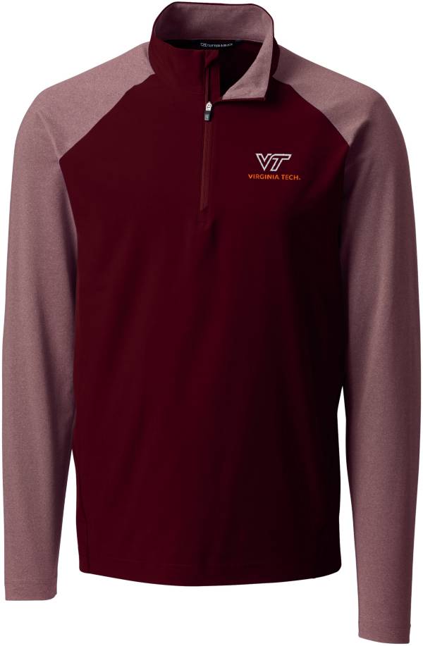 Cutter & Buck Men's Virginia Tech Hokies Maroon Response HalfZip Shirt