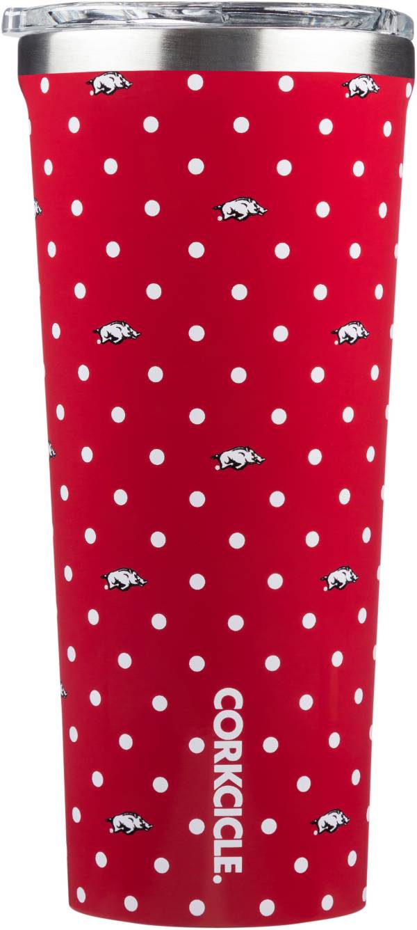 Corkcicle Arkansas Razorbacks 24oz. Polka Dot Tumbler