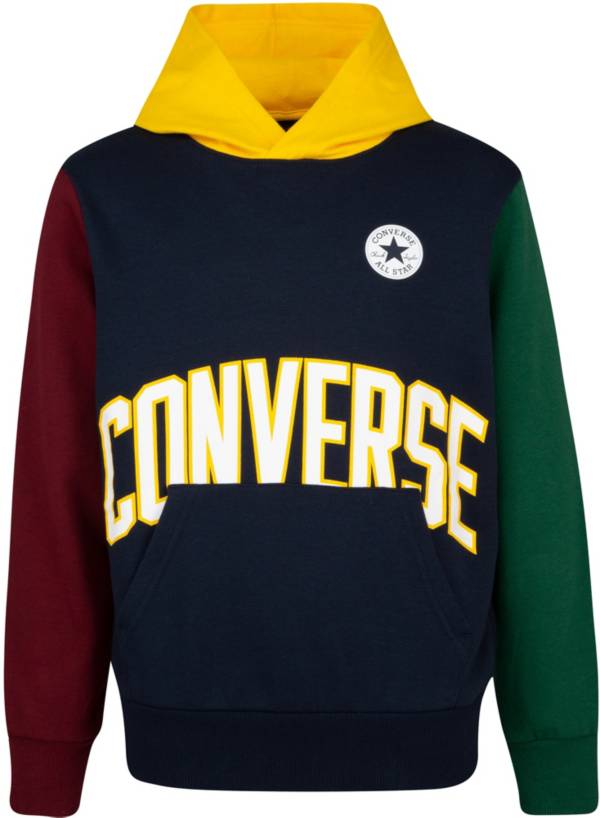 Converse Boys' Collegiate Color Block Pullover Hoodie