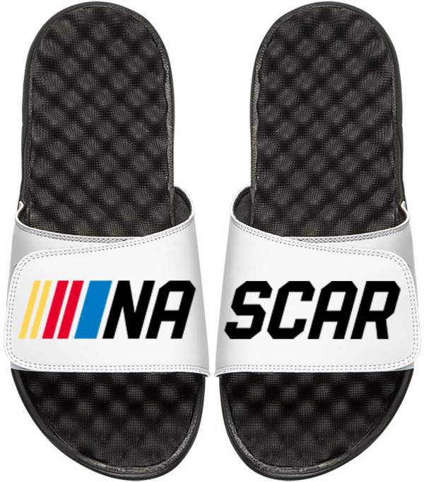 ISlide Adult NASCAR White Logo Sandals