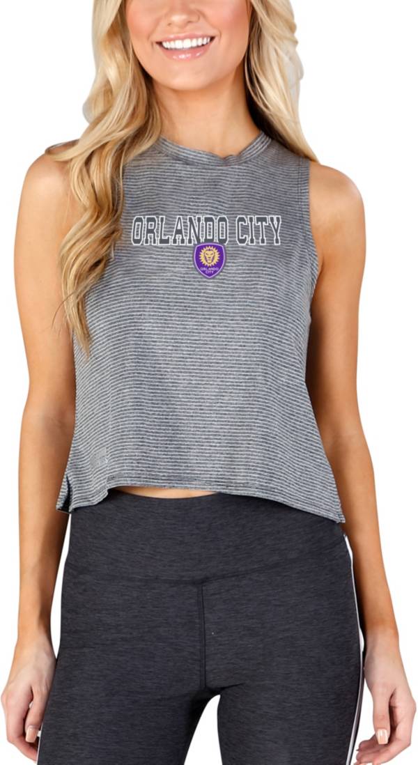 Concepts Sport Women's Orlando City Centerline Charcoal Short Sleeve Top product image