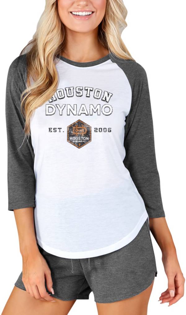 Concepts Sport Women's Houston Dynamo Crescent White Long Sleeve Top product image