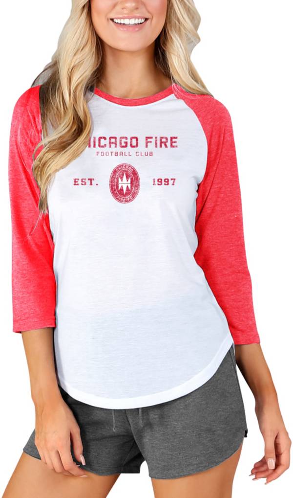 Concepts Sport Women's Chicago Fire Crescent White Long Sleeve Top product image