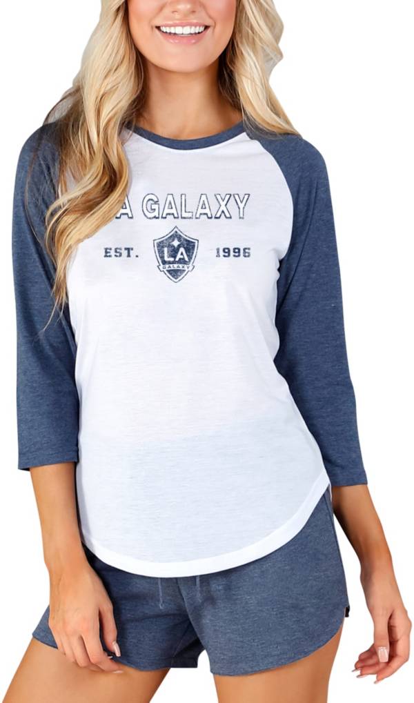 Concepts Sport Women's Los Angeles Galaxy Crescent White Long Sleeve Top product image