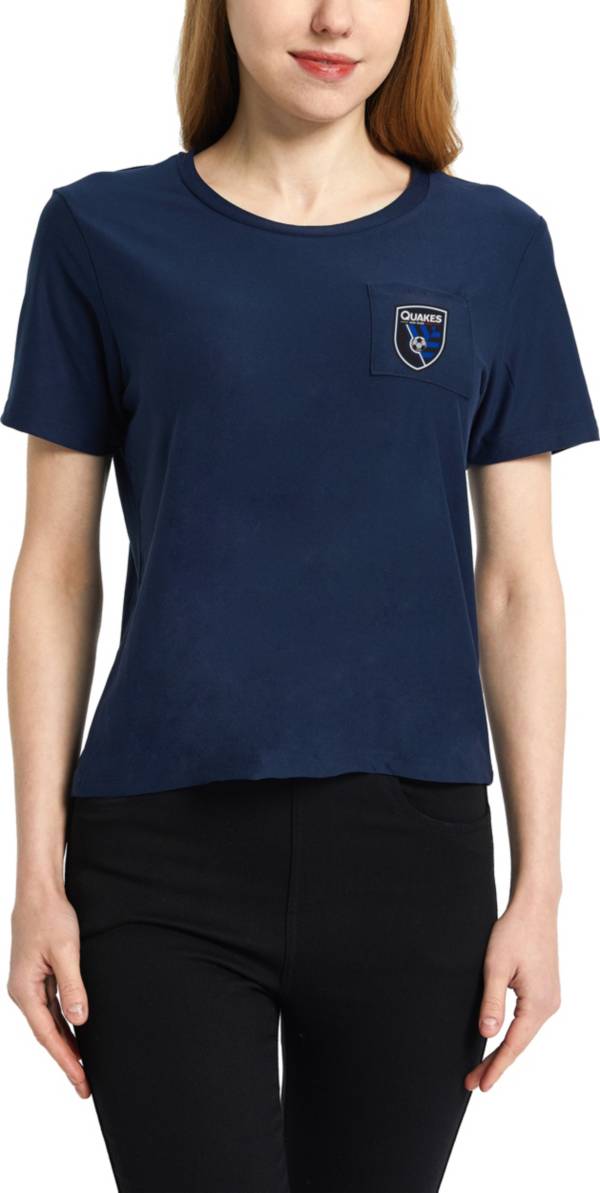 Concepts Sport Women's San Jose Earthquakes Zest Navy Short Sleeve Top product image