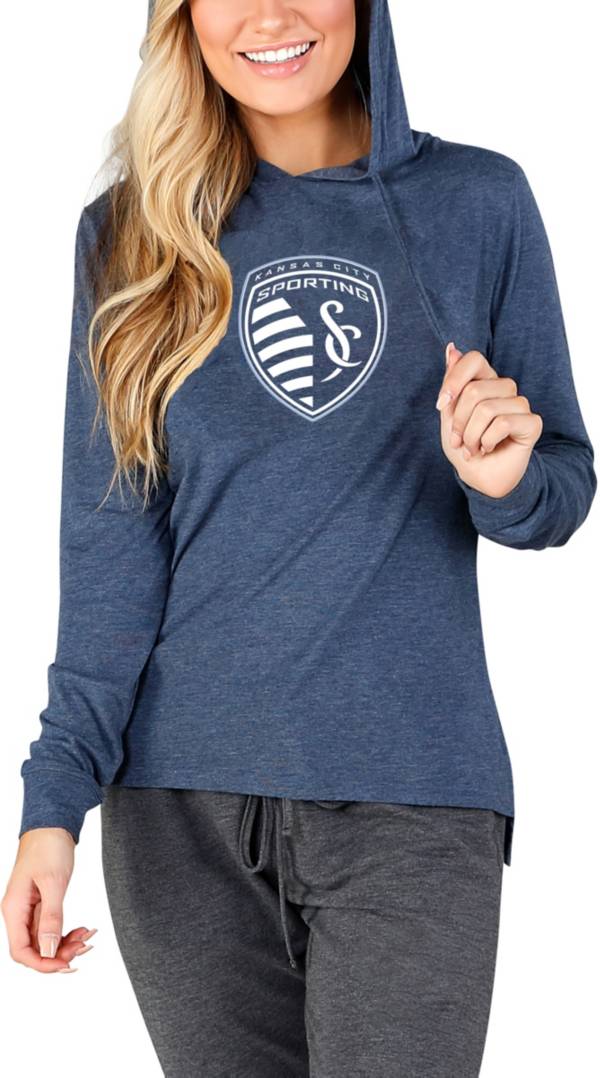 Concepts Sport Women's Sporting Kansas City Crescent Navy Long Sleeve Top product image