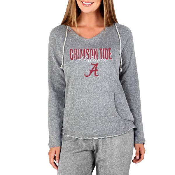 Concepts Sport Women's Alabama Crimson Tide Mainstream Grey Terry Pullover Hoodie product image