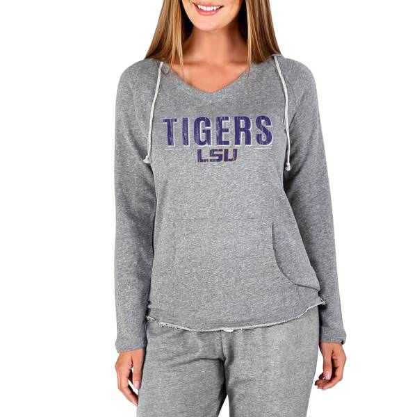 Concepts Sport Women's LSU Tigers Mainstream Grey Terry Pullover Hoodie