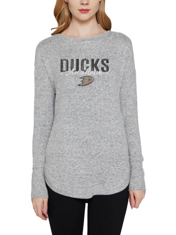 Concepts Sports Women's Anaheim Ducks Grey Venture Long Sleeve T-Shirt