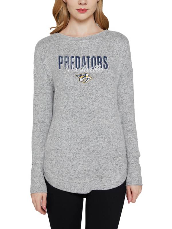 Concepts Sports Women's Nashville Predators Grey Venture Long Sleeve T-Shirt