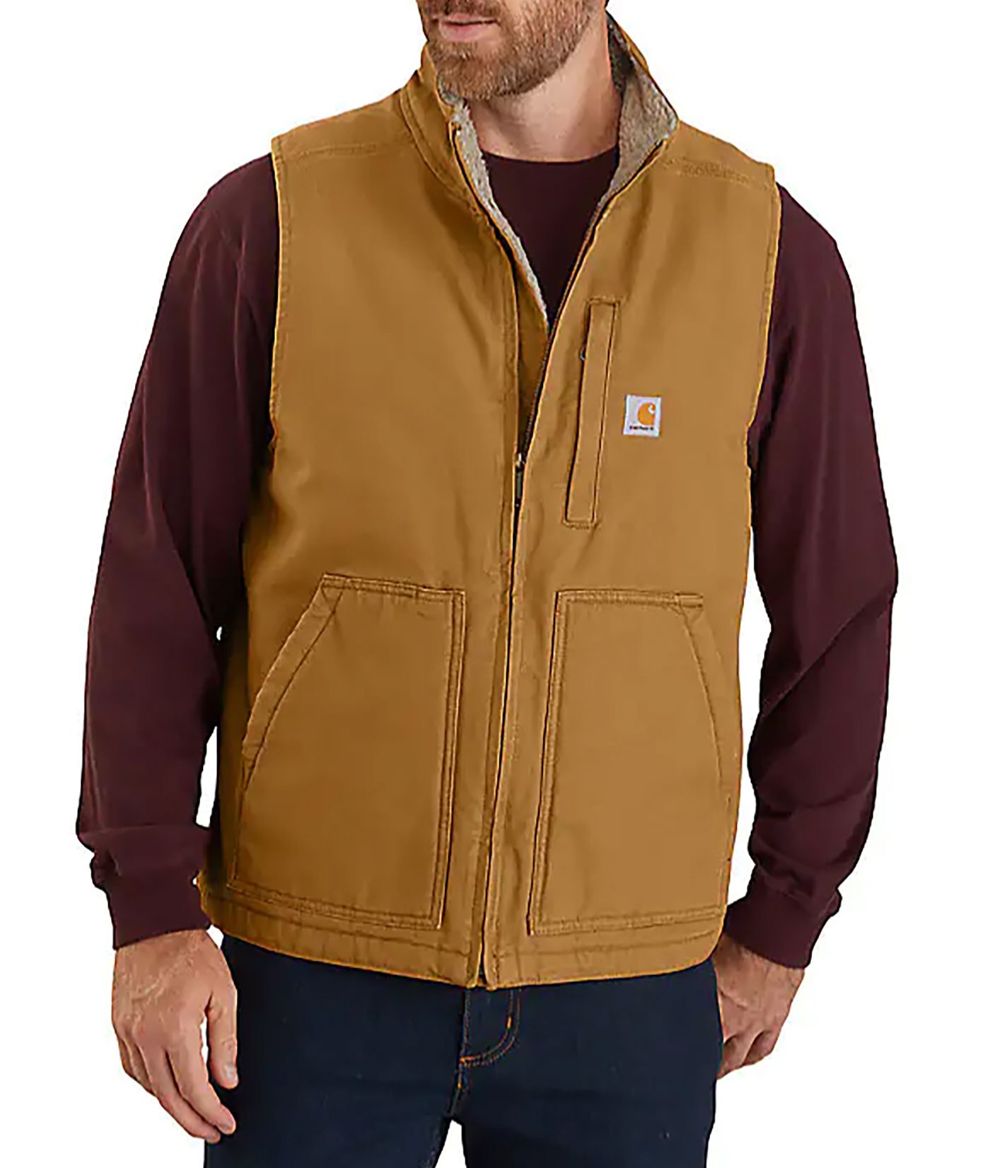 Mens Carhartt Sherpa good Vest size medium