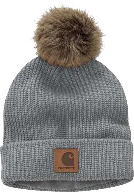 Carhartt Women's Knit Fleece Lined Hat, Heather Gray