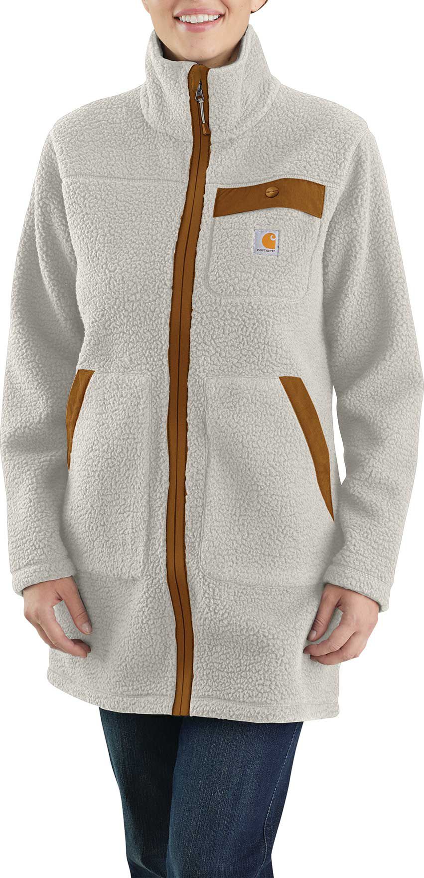 carhartt relaxed fit fleece jacket