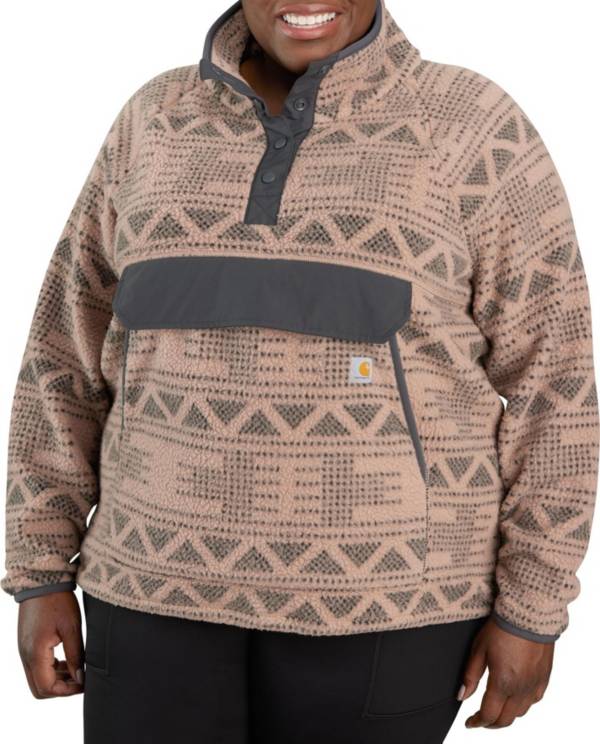 Carhartt Men's Relaxed Fit Snap Front Fleece Pullover Jacket