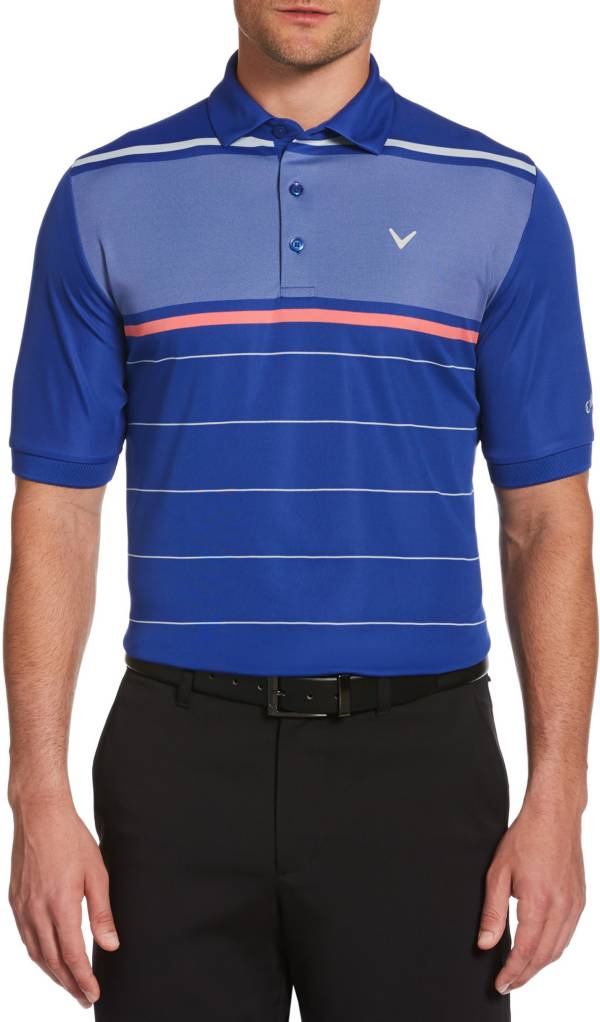 Callaway Men's Yarn Dyed Engineered Oxford Short Sleeve Swing Tech Golf Polo