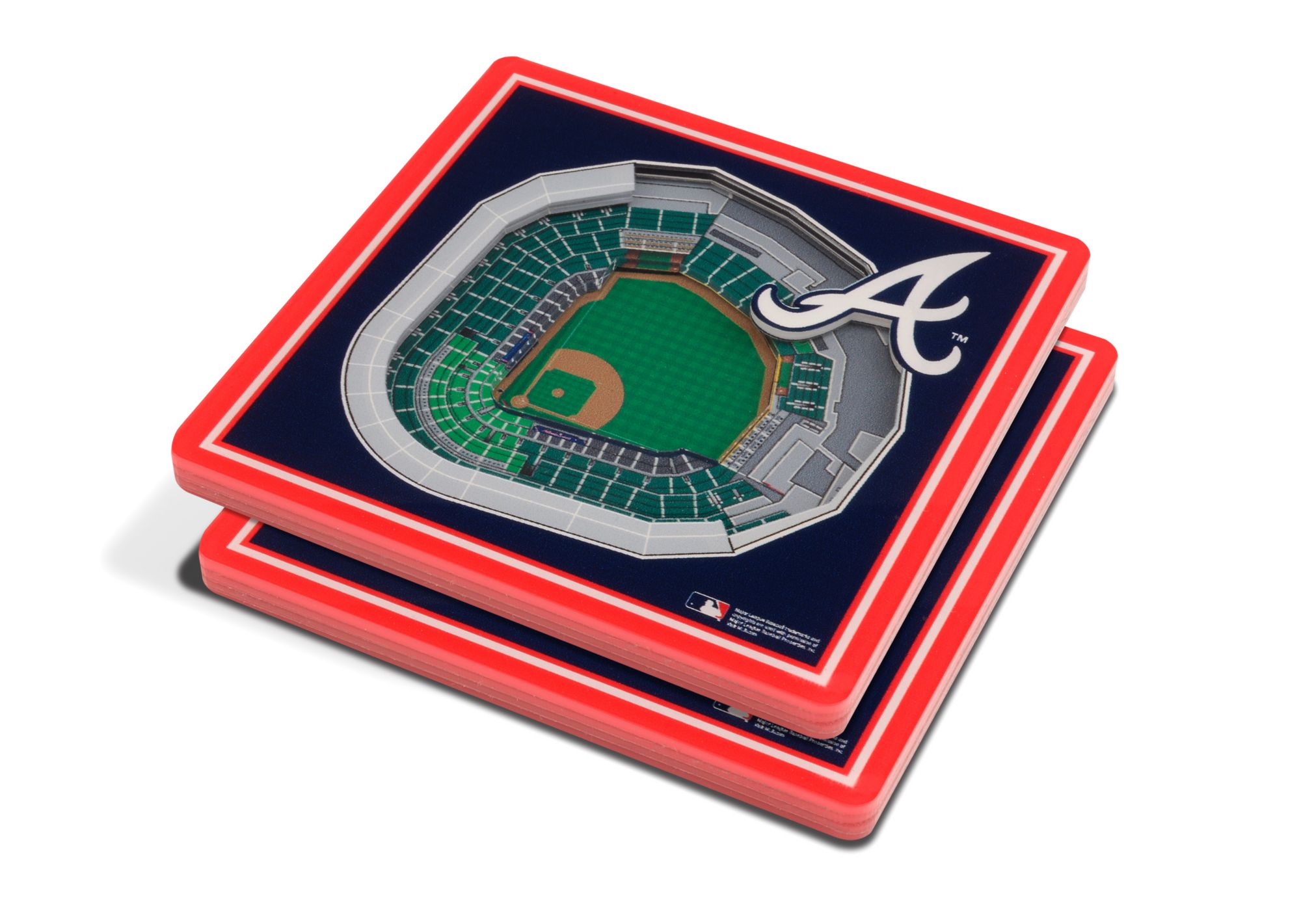 YouTheFan Atlanta Braves Stadium View Coaster Set product image