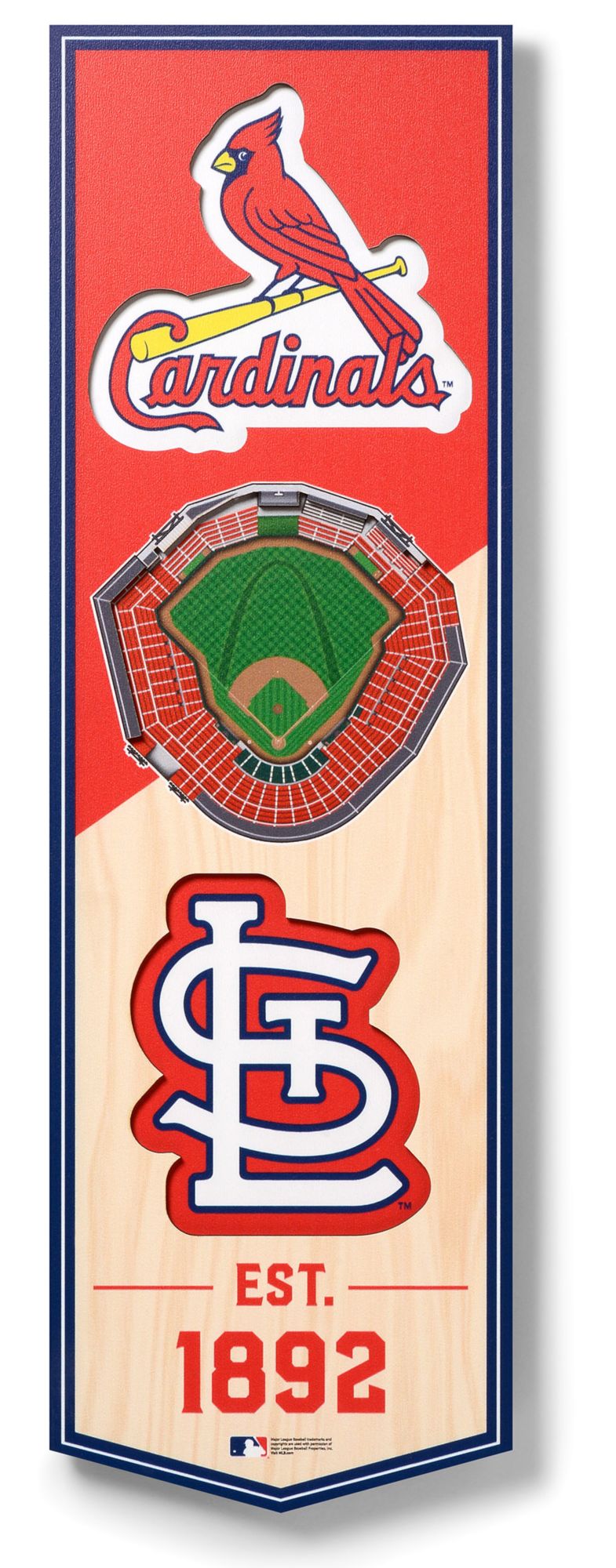 YouTheFan St. Louis Cardinals 6''x19'' 3-D Banner product image