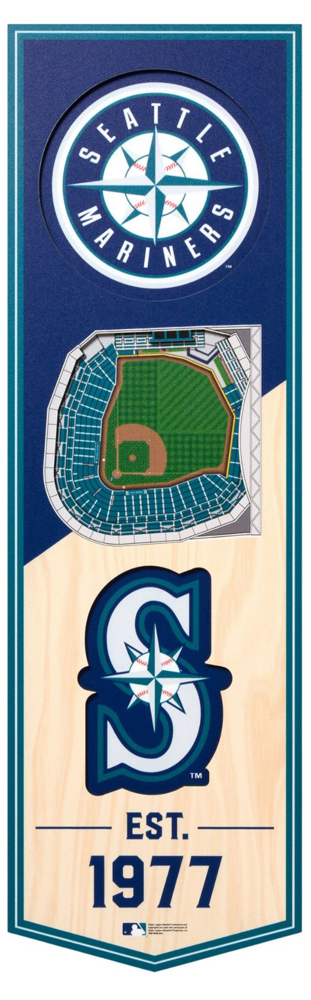 YouTheFan Seattle Mariners 6''x19'' 3-D Banner product image