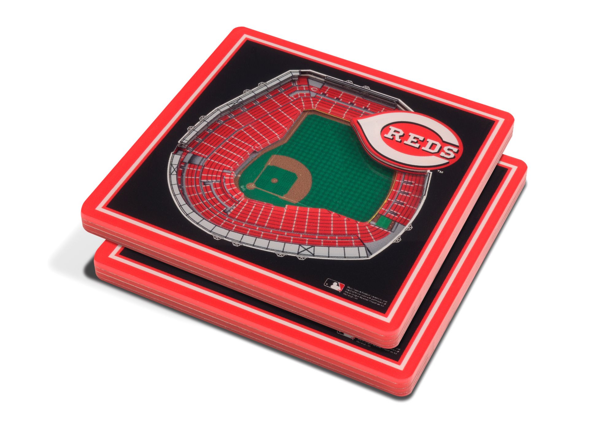 YouTheFan Cincinnati Reds Stadium View Coaster Set product image