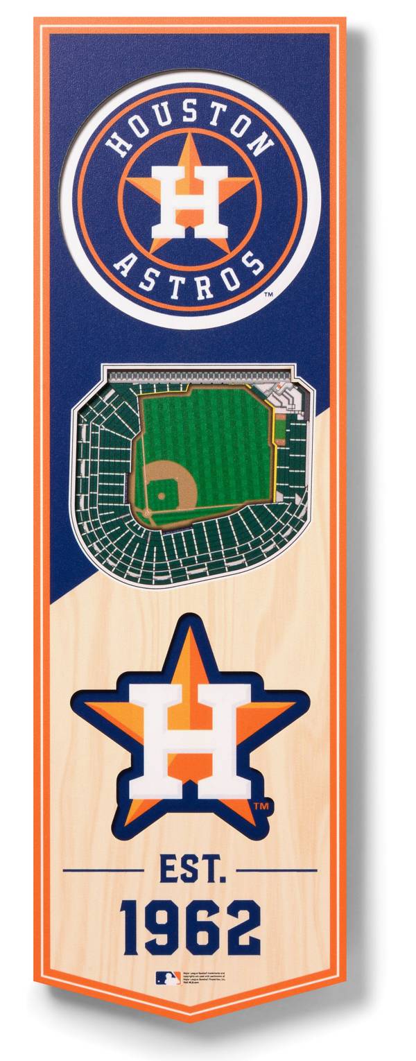 YouTheFan MLB Houston Astros 6 in. x 19 in. 3D Stadium Banner