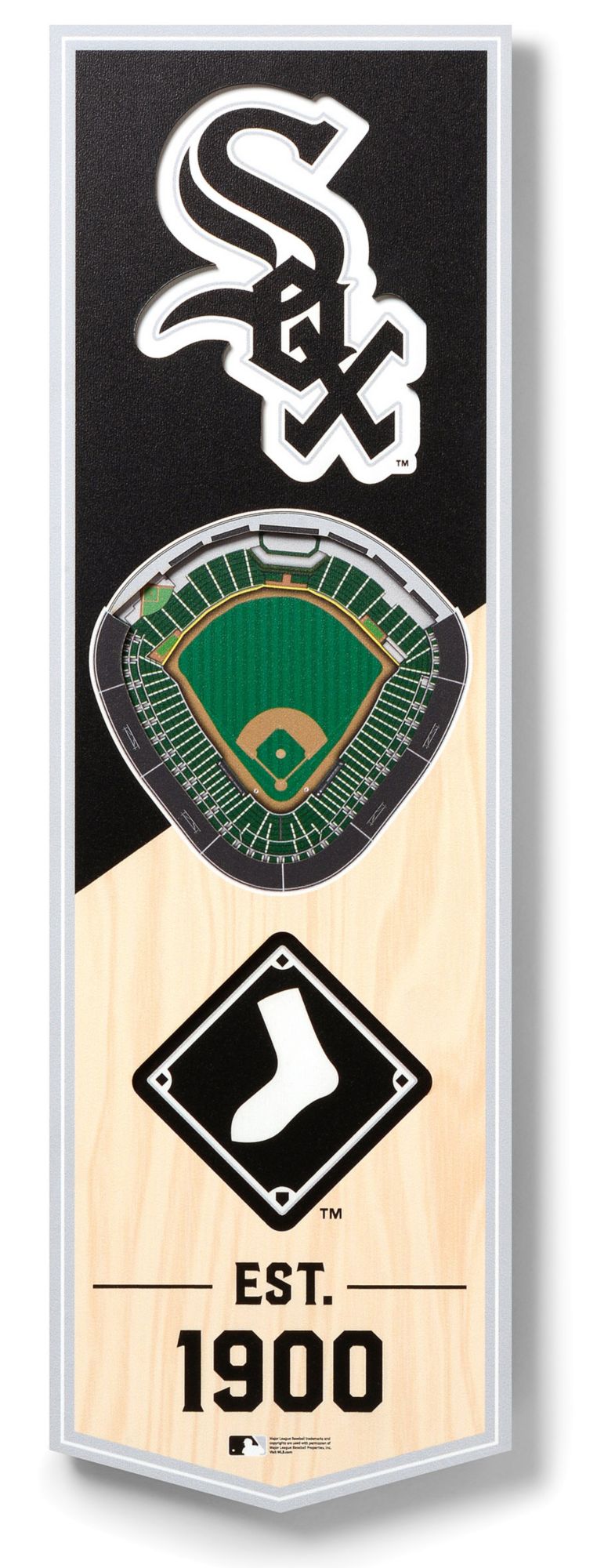 YouTheFan Chicago White Sox 6''x19'' 3-D Banner product image