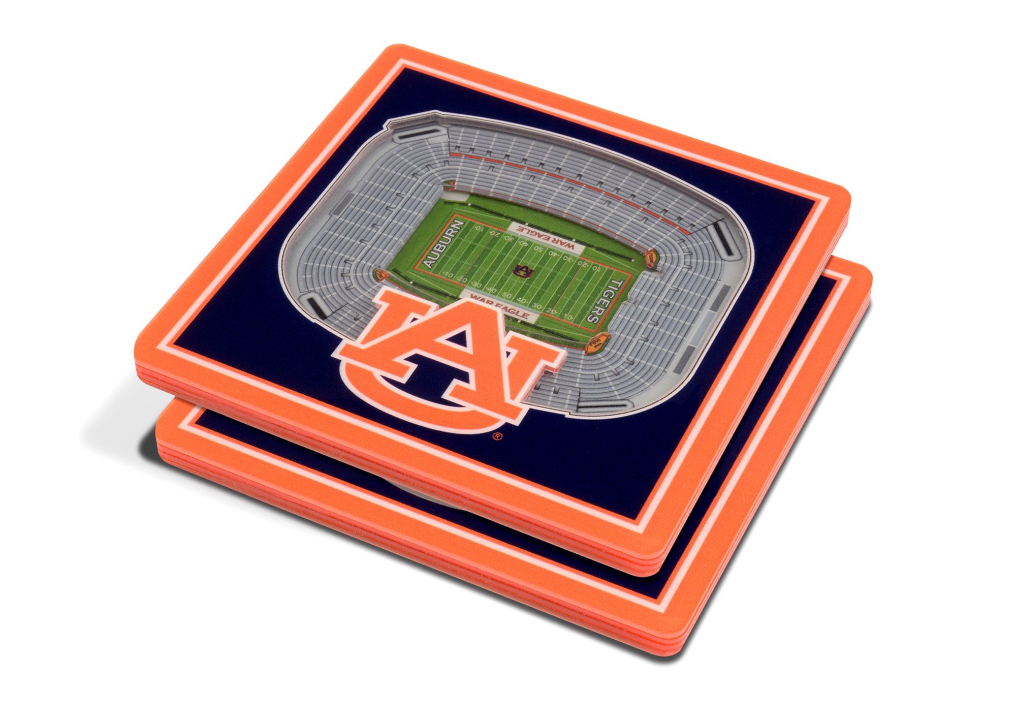 YouTheFan Auburn Tigers Stadium View Coaster Set product image