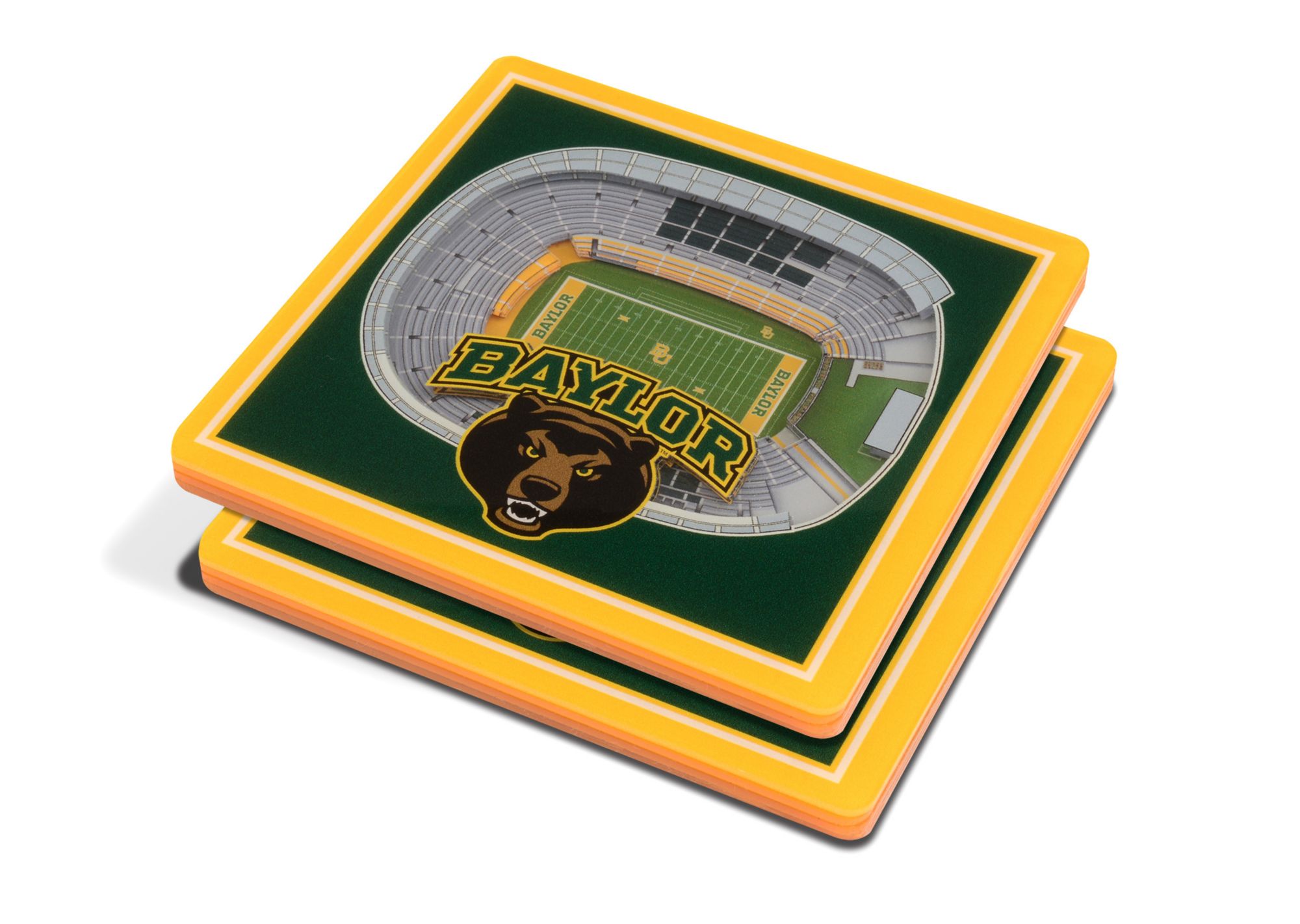 YouTheFan Baylor Bears Stadium View Coaster Set product image