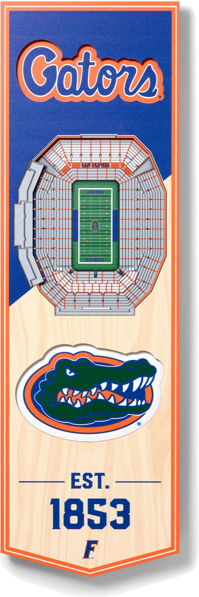 YouTheFan Florida Gators 6"x19" 3-D Banner product image