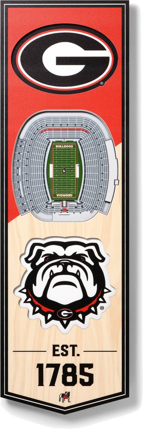 You The Fan Georgia Bulldogs 6"x19" 3-D Banner product image