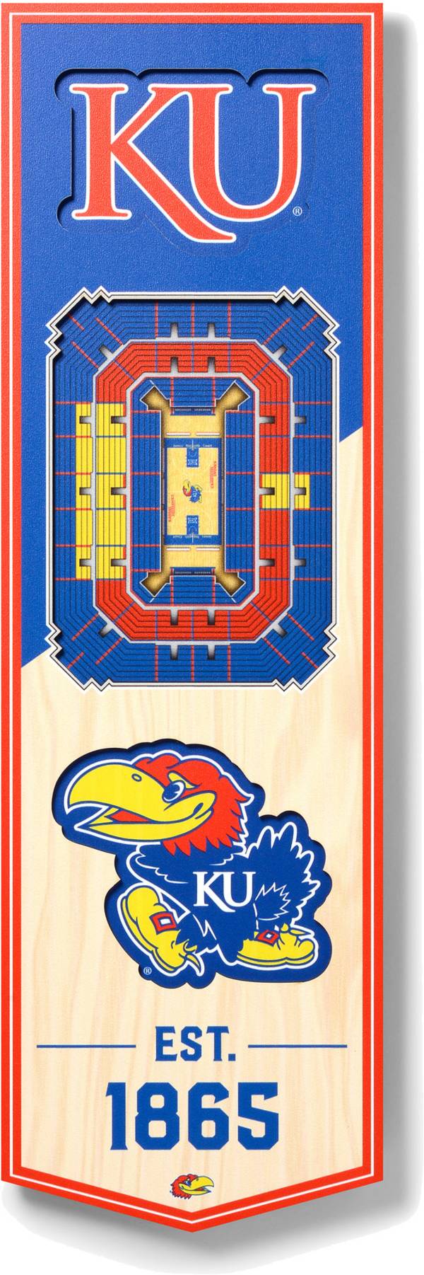 You The Fan Kansas Jayhawks 6"x19" 3-D Banner product image