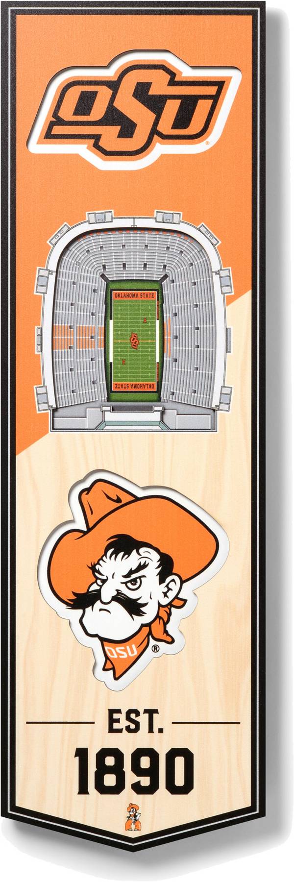You The Fan Oklahoma State Cowboys 6"x19" 3-D Banner product image
