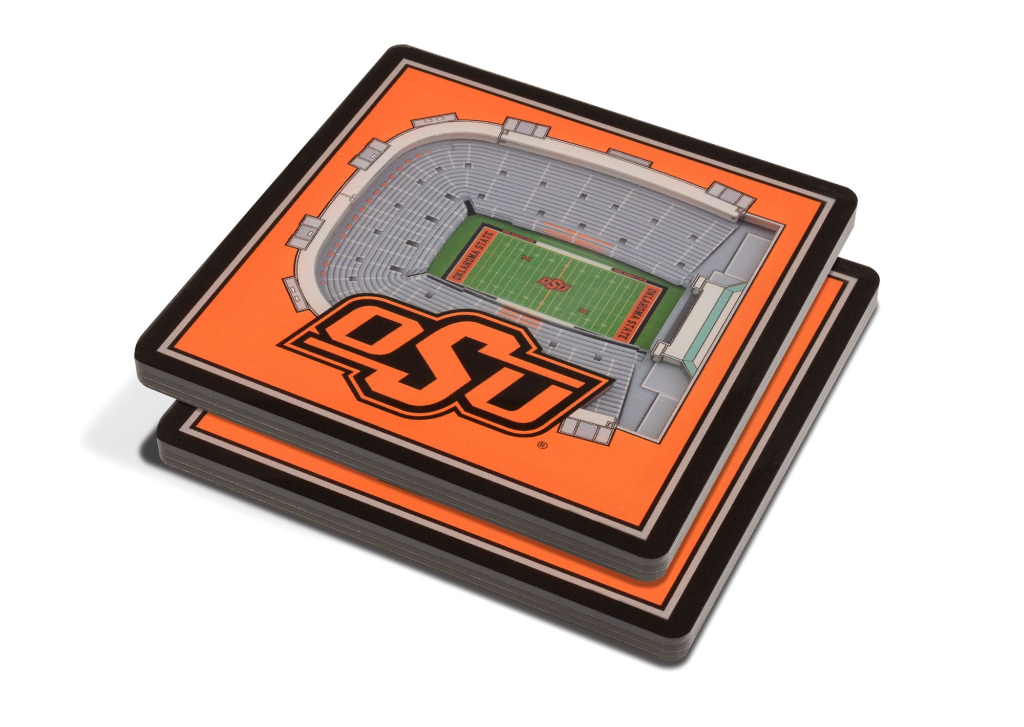 YouTheFan Oklahoma State Cowboys Stadium View Coaster Set product image