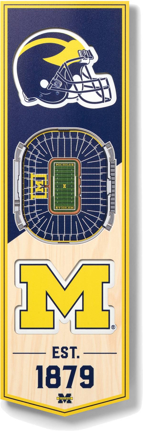 You The Fan Michigan Wolverines 6"x19" 3D Banner Dick's Sporting Goods