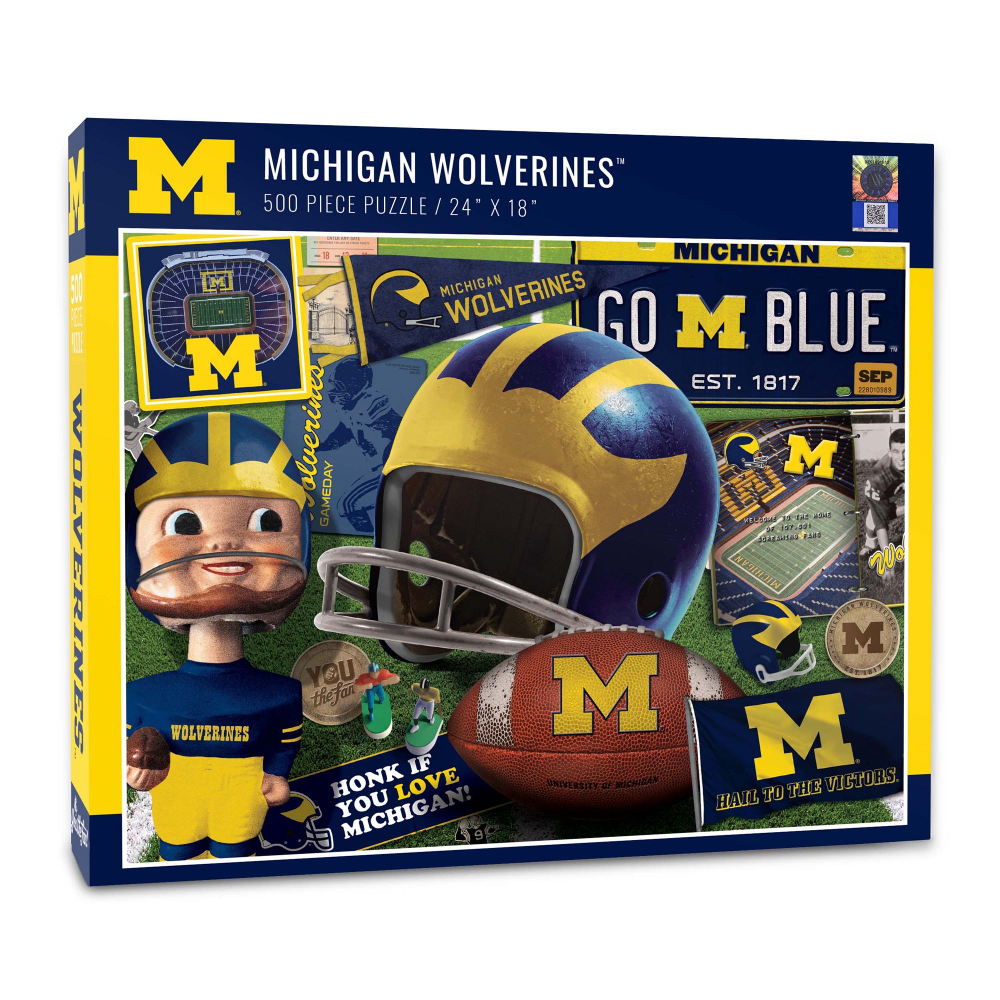 YouTheFan Michigan Wolverines Retro Series 500-Piece Puzzle product image