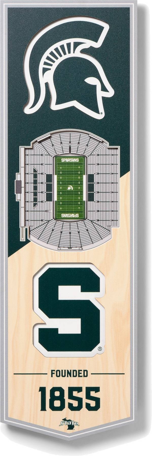 You The Fan Michigan State Spartans 6"x19" 3D Banner DICK'S Sporting