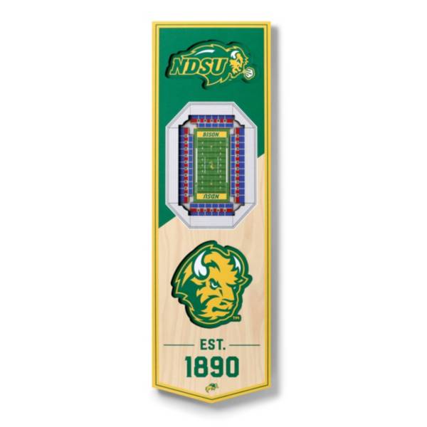 You The Fan North Dakota State Bison 6"x19" 3-D Banner product image