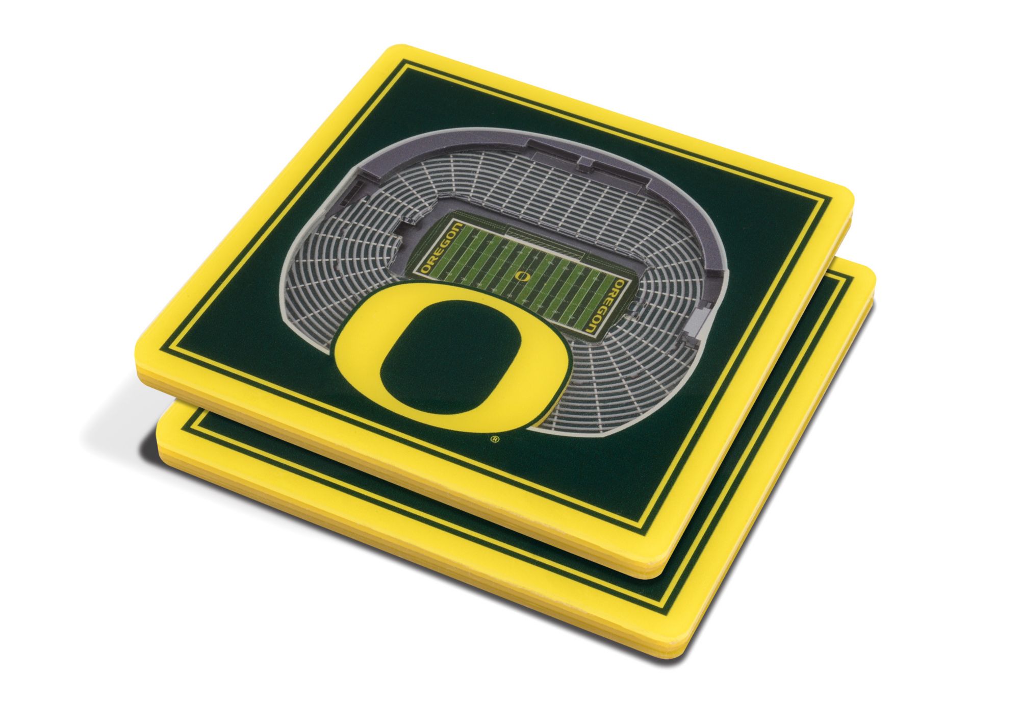 YouTheFan Oregon Ducks Stadium View Coaster Set product image