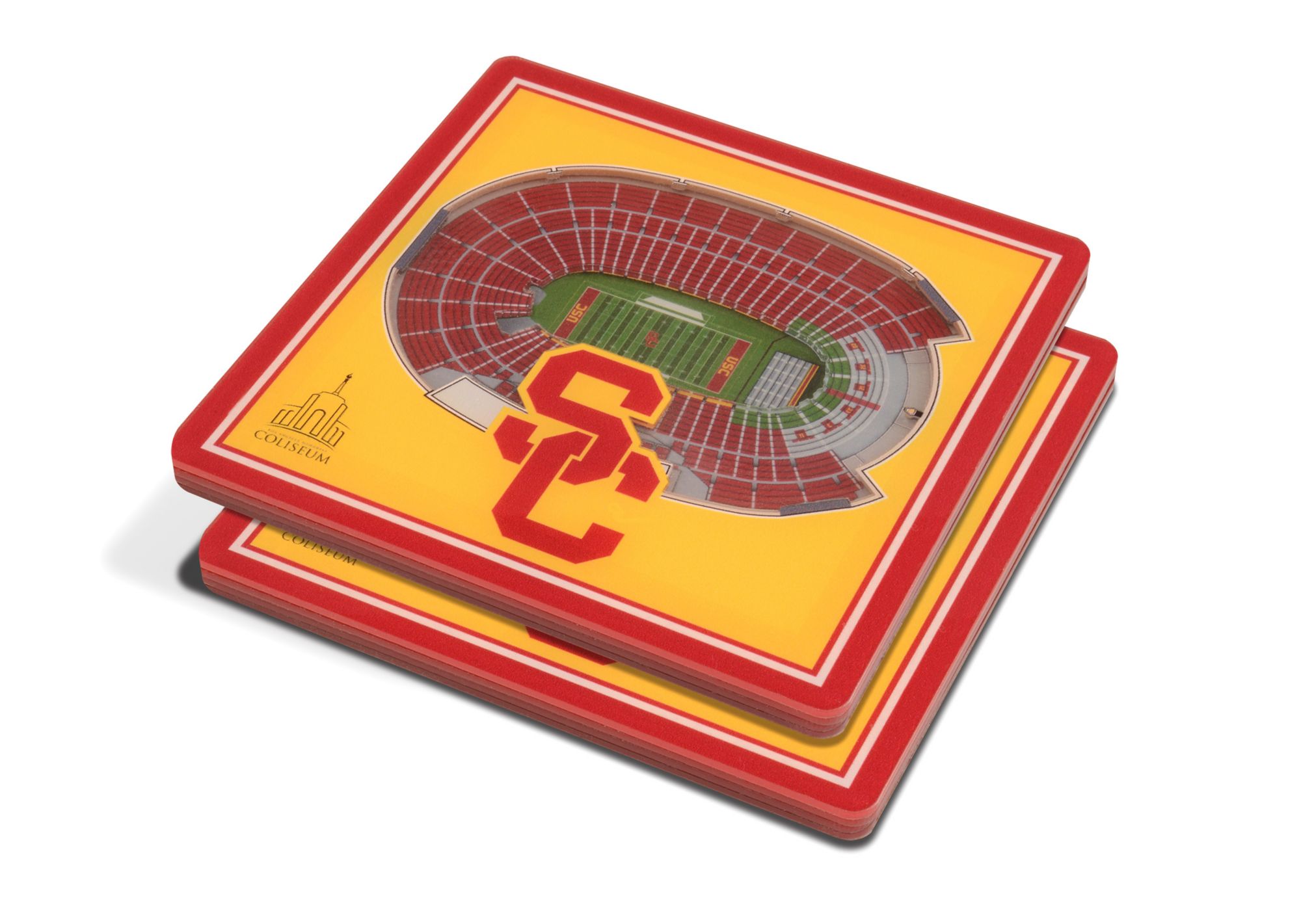 YouTheFan USC Trojans Stadium View Coaster Set product image