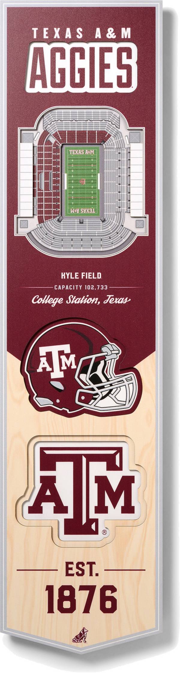 You The Fan Texas A&M Aggies 8"x32" 3-D Banner product image