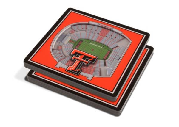 You the Fan Texas Tech Red Raiders Stadium View Coaster Set product image