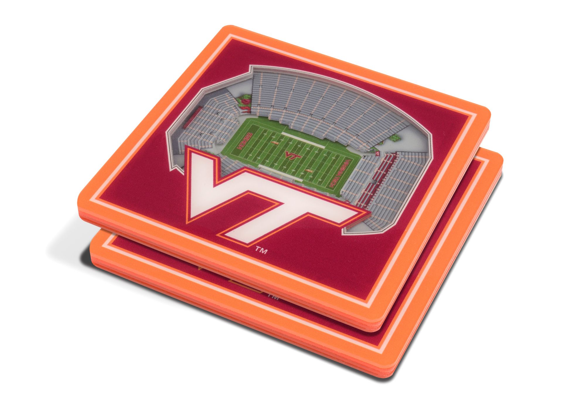 YouTheFan Virginia Tech Hokies Stadium View Coaster Set product image